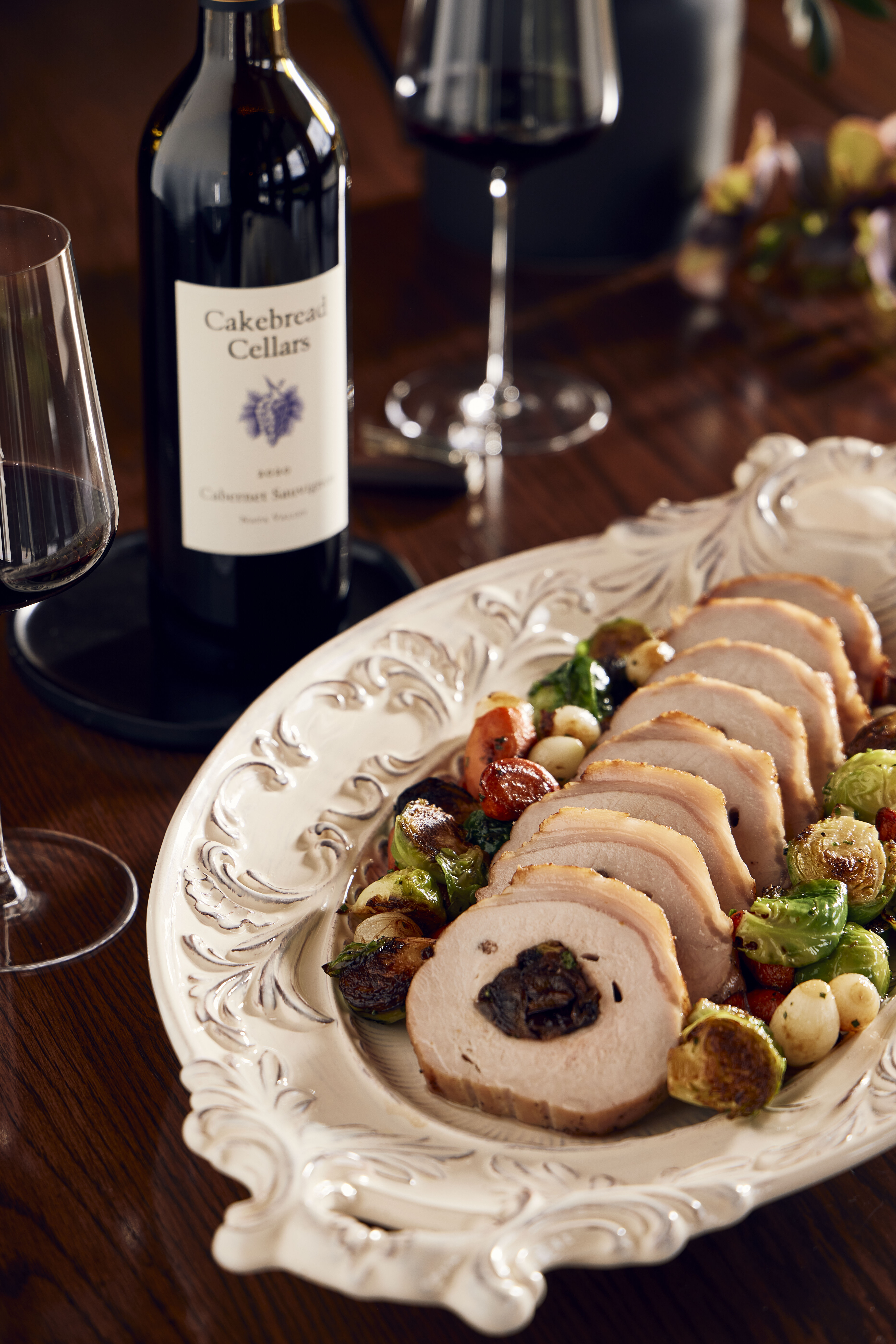 PORK LOIN STUFFED WITH FRENCH PRUNES AND PECANS
